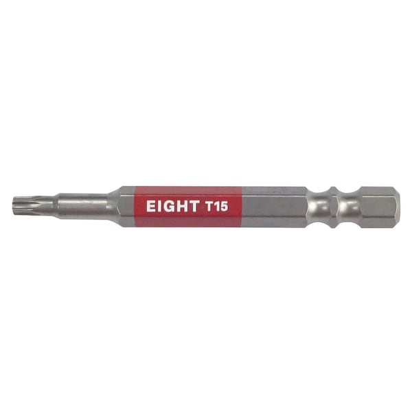 Eight Tool EX-IMPACT HIGH IMPACT TORX BIT 6.35MM SHANK 9&13MM GROOVE, T15 X 65MM OAL EA-310 T15 x 65 - main